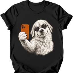 Great Pyrenees Selfie Dog T Shirt Gift For Dog Lover