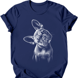 French Bulldog Tilted Dog T Shirt Gift For Dog Lover