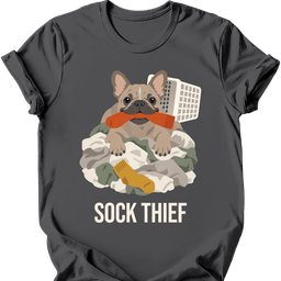 French Bulldog Sock Thief T Shirt Gift For Dog Lover