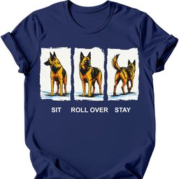 Dutch Shepherd Sit Roll Over Stay T Shirt Gift For Dog Lover