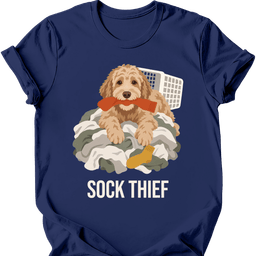 Labradoodle Sock Thief T Shirt Gift For Dog Lover
