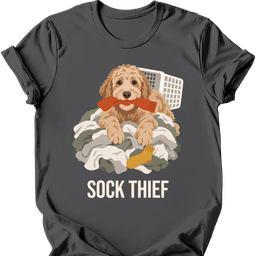 Labradoodle Sock Thief T Shirt Gift For Dog Lover