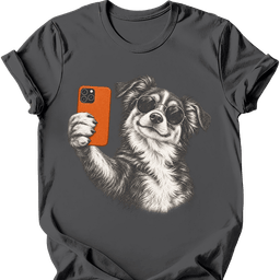 Miniature American Shepherd Selfie Dog T Shirt Gift For Dog Lover