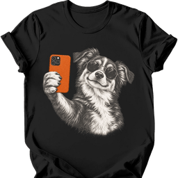 Miniature American Shepherd Selfie Dog T Shirt Gift For Dog Lover