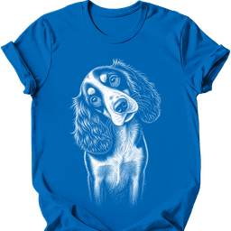 English Springer Spaniel Tilted Dog T Shirt Gift For Dog Lover