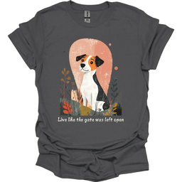 Jack Russell Live Like The Gate Was Left Open T Shirt Gift For Dog Lover