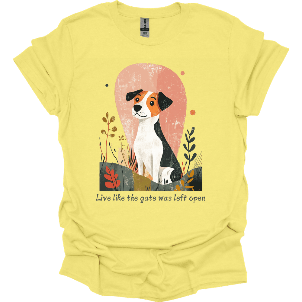 Jack Russell Live Like The Gate Was Left Open T Shirt Gift For Dog Lover