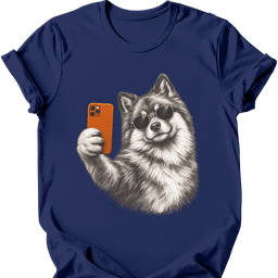 Keeshond Selfie Dog T Shirt Gift For Dog Lover