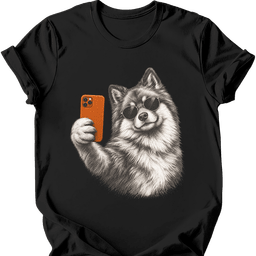 Keeshond Selfie Dog T Shirt Gift For Dog Lover