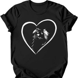 Miniature American Shepherd Heart Dog T Shirt Gift For Dog Lover