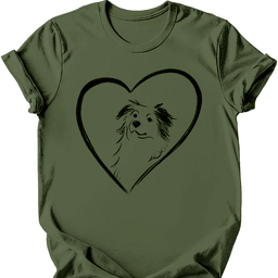 Miniature American Shepherd Heart Dog T Shirt Gift For Dog Lover