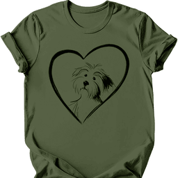 Havanese Heart Dog T Shirt Gift For Dog Lover