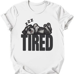 Giant Schnauzer Tired Dog T Shirt Gift For Dog Lover