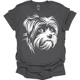 Maltese Line Art T Shirt Gift For Dog Lover