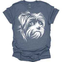 Maltese Line Art T Shirt Gift For Dog Lover