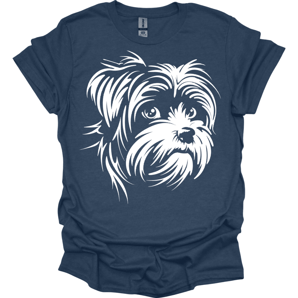Maltese Line Art T Shirt Gift For Dog Lover