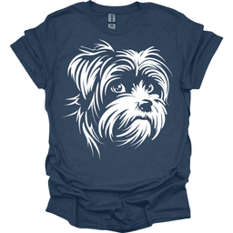 Maltese Line Art T Shirt Gift For Dog Lover