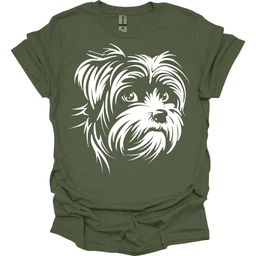 Maltese Line Art T Shirt Gift For Dog Lover