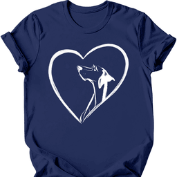 German Shorthaired Pointer Heart Dog T Shirt Gift For Dog Lover