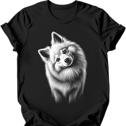 Japanese Spitz Tilted Dog T Shirt Gift For Dog Lover
