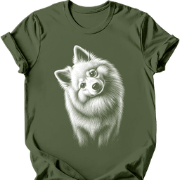 Japanese Spitz Tilted Dog T Shirt Gift For Dog Lover