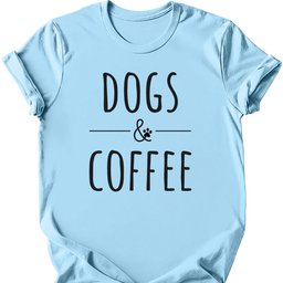 Dogs And Coffee T Shirt Gift For Dog Lover