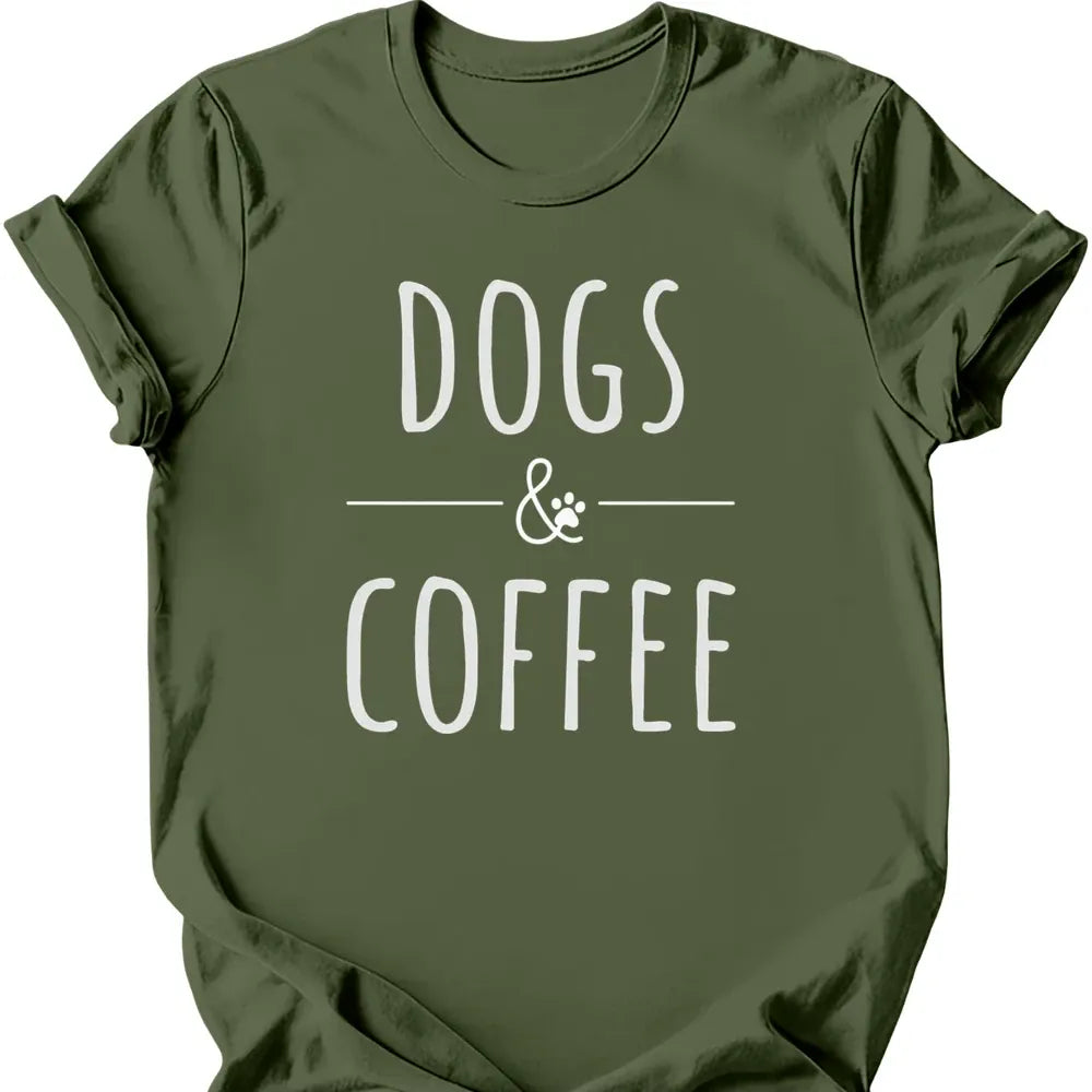 Dogs And Coffee T Shirt Gift For Dog Lover