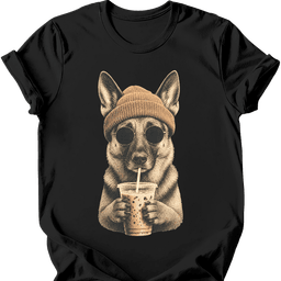German Shepherd Hipster Dog T Shirt Gift For Dog Lover