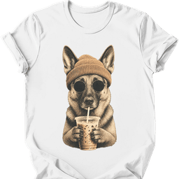German Shepherd Hipster Dog T Shirt Gift For Dog Lover