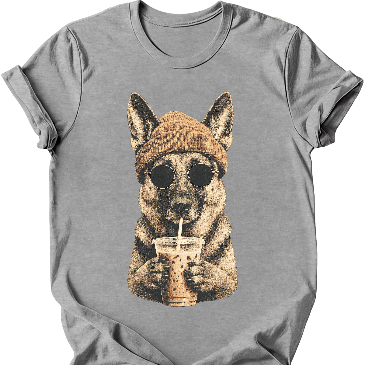 German Shepherd Hipster Dog T Shirt Gift For Dog Lover