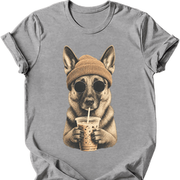 German Shepherd Hipster Dog T Shirt Gift For Dog Lover