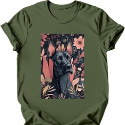 Great Dane Boho Dog T Shirt Gift For Dog Lover