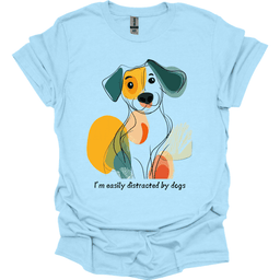 Im Easily Distracted By Dogs 2 T Shirt Gift For Dog Lover