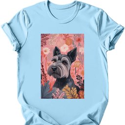 Miniature Schnauzer Boho Dog T Shirt Gift For Dog Lover