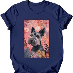 Miniature Schnauzer Boho Dog T Shirt Gift For Dog Lover