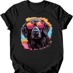 Flat Coated Retriever Top Dog T Shirt Gift For Dog Lover