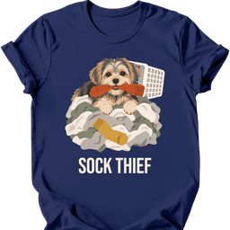 Morkie Sock Thief T Shirt Gift For Dog Lover