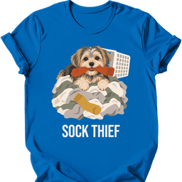 Morkie Sock Thief T Shirt Gift For Dog Lover