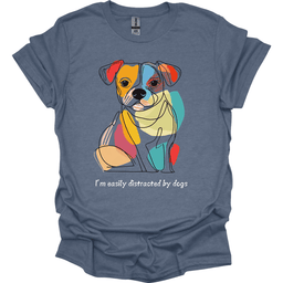 Im Easily Distracted By Dogs 3 T Shirt Gift For Dog Lover