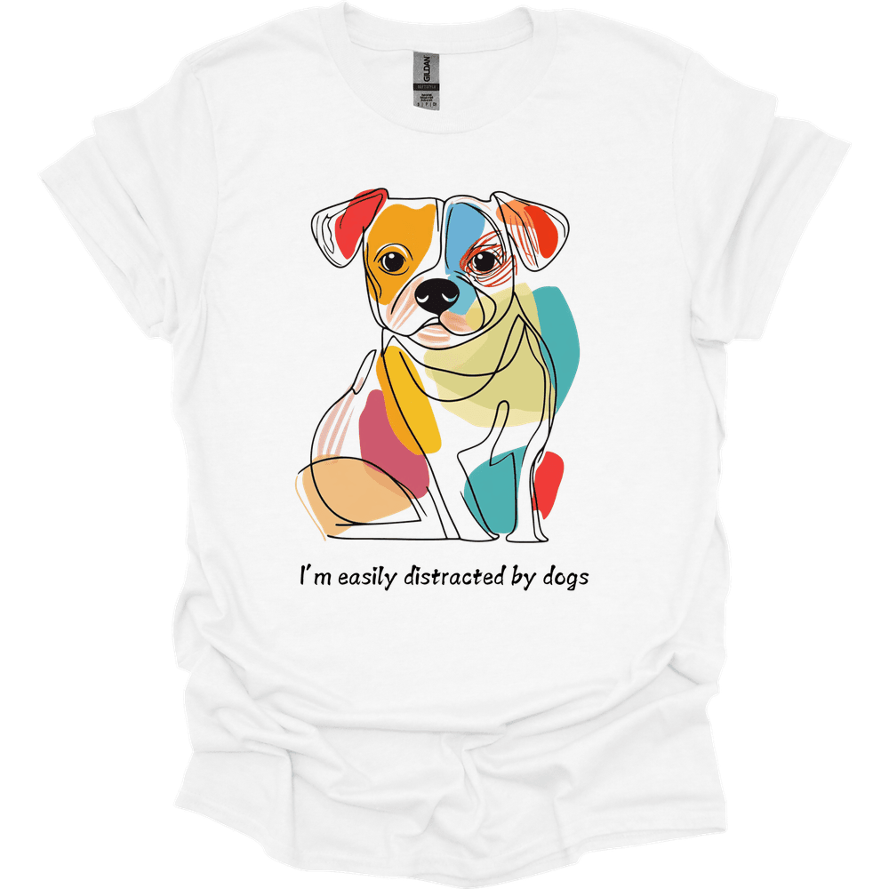 Im Easily Distracted By Dogs 3 T Shirt Gift For Dog Lover