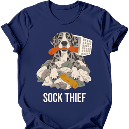 Great Dane Sock Thief T Shirt Gift For Dog Lover