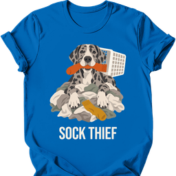 Great Dane Sock Thief T Shirt Gift For Dog Lover