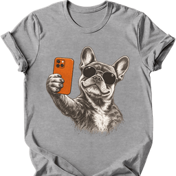 French Bulldog Selfie Dog T Shirt Gift For Dog Lover
