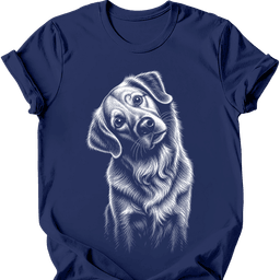 Golden Retriever Tilted Dog T Shirt Gift For Dog Lover