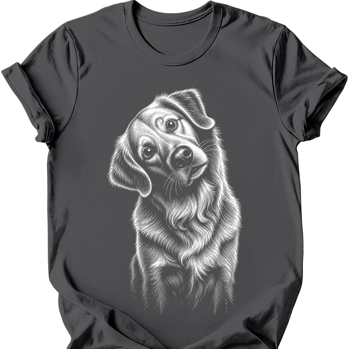 Golden Retriever Tilted Dog T Shirt Gift For Dog Lover
