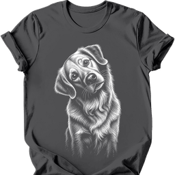 Golden Retriever Tilted Dog T Shirt Gift For Dog Lover