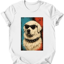 Great Pyrenees Punk Dog T Shirt Gift For Dog Lover