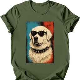Great Pyrenees Punk Dog T Shirt Gift For Dog Lover