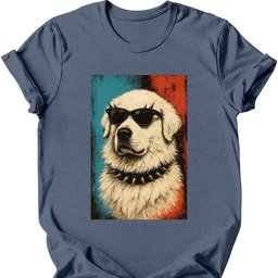 Great Pyrenees Punk Dog T Shirt Gift For Dog Lover
