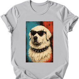 Great Pyrenees Punk Dog T Shirt Gift For Dog Lover